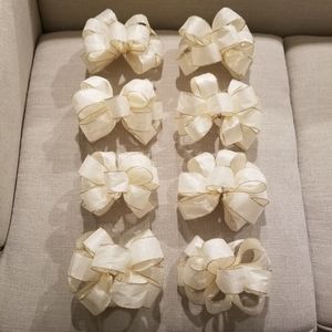 Set of 8 Christmas bow for decor. Handmade.